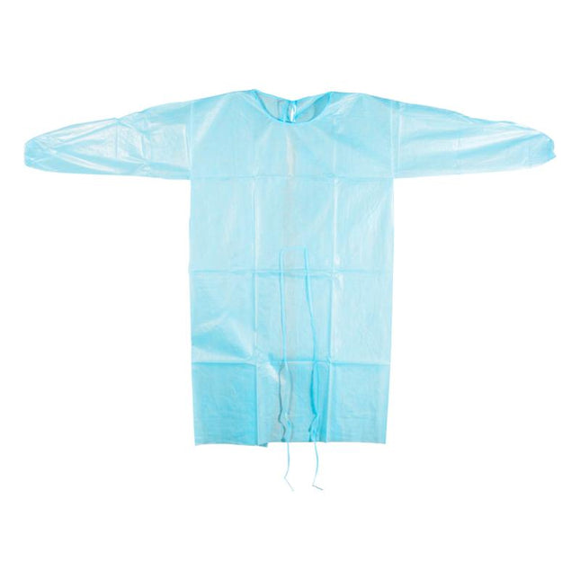 Dukal | Poly Coated Isolation Gown, Blue | 303BL