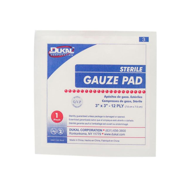 Sterile Gauze Pad 3" x 3" 12-Ply