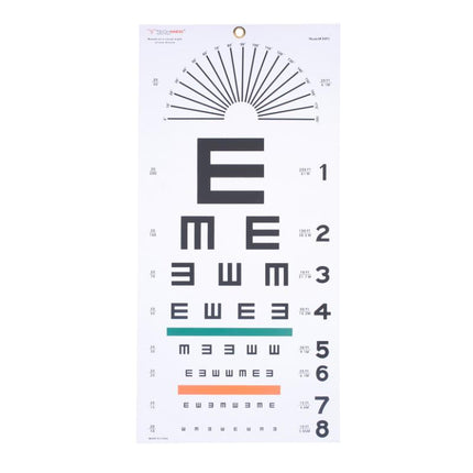 Dukal | Eye Test Chart, Tumbling E | 3051