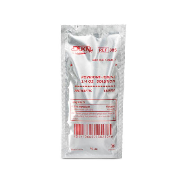 Dukal | PVP-I 3/4oz Solution Pouch | 885-500