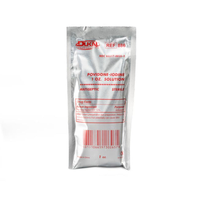 Dukal | PVP-I 1oz Solution Pouch | 886-250