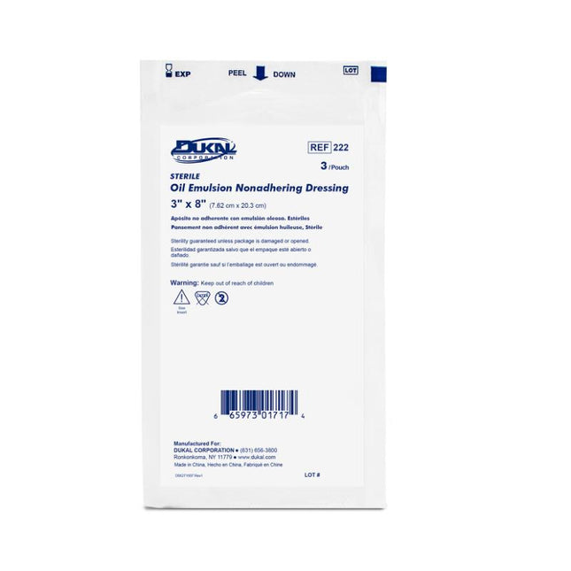 Dukal | Sterile Oil Emulsion Dressing 3" x 8" | 222