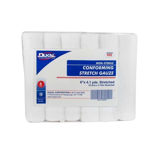 Dukal | Non-Sterile Conforming Stretch Gauze 6" x 4.1 yd | 606