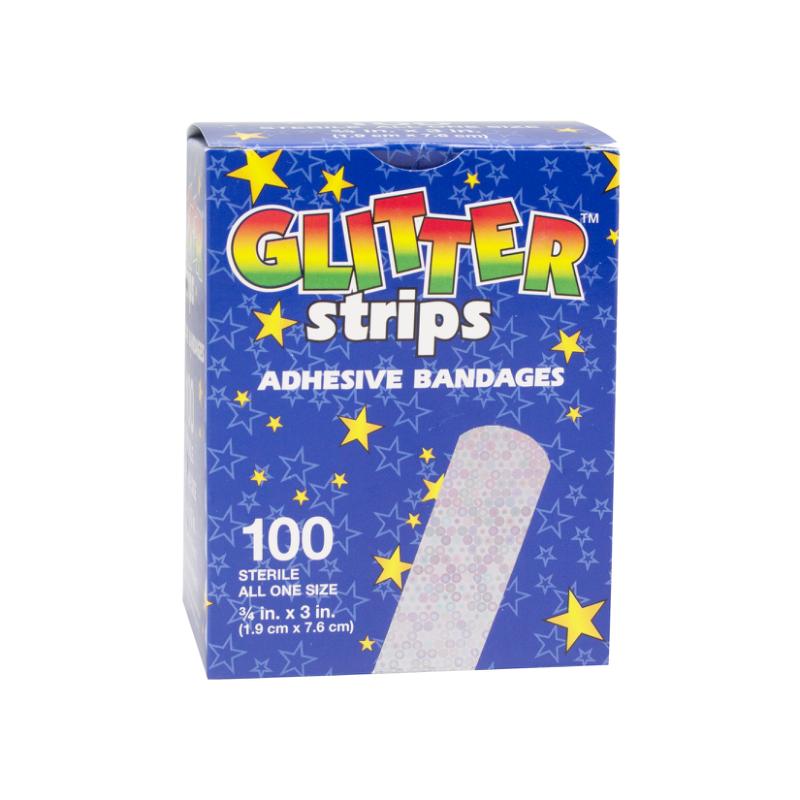 Dukal | Glitter Stat Strip® Adhesive Bandages 3/4 x 3 | 1075413