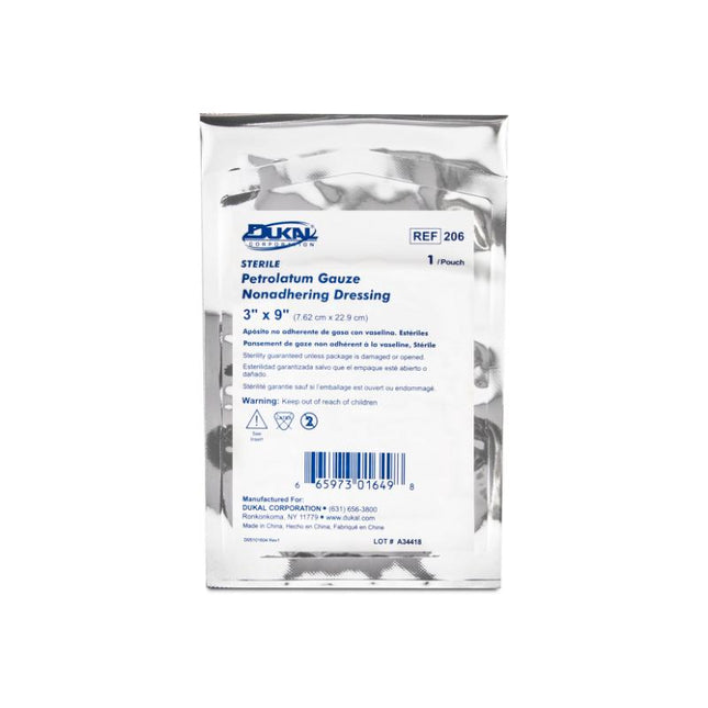 Dukal | Sterile Petrolatum Dressing 3" x 9" | 206