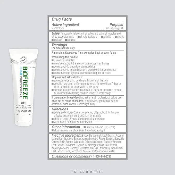 Biofreeze Professional Pain Relief Gel, 4 oz 13407-1