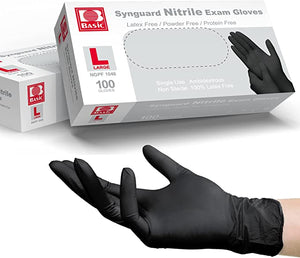 Medical Nitrile Exam Gloves, 5 mil black gloves NGPF 1046