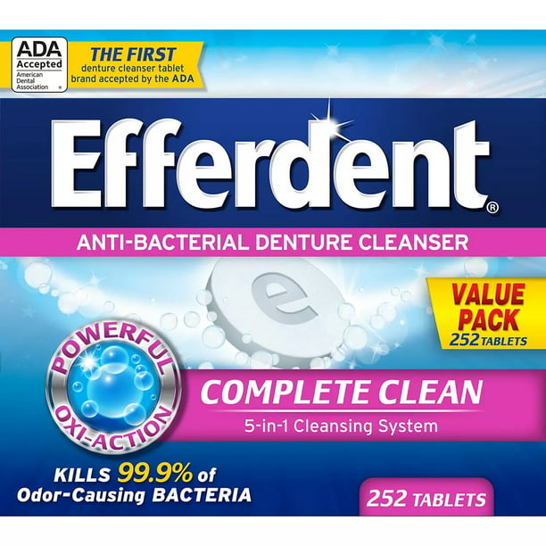 Efferdent | Efferdent Anti-Bacterial Denture Cleanser Tablets, 252 ct. | 76443