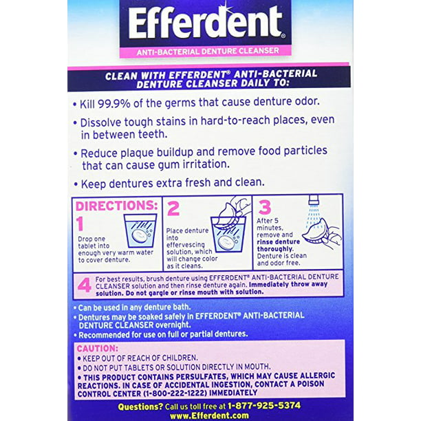 Efferdent | Efferdent Anti-Bacterial Denture Cleanser Tablets, 252 ct. | 76443