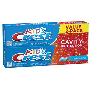 Crest Kid's Cavity Protection Toothpaste, Sparkle Fun Flavor, 4.6 oz, 2 Pack 304971-2