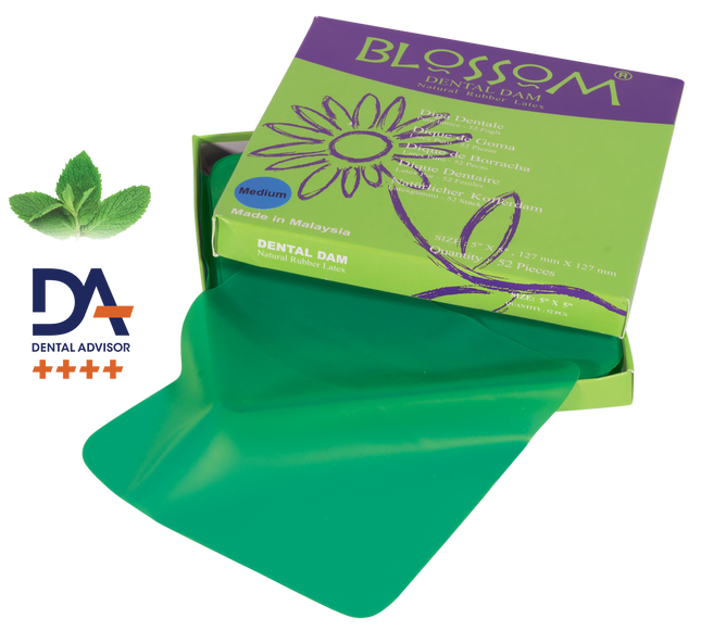 Mexpo International Inc | Blossom Green Rubber Dental Dam | BM 1355-RD-DAM