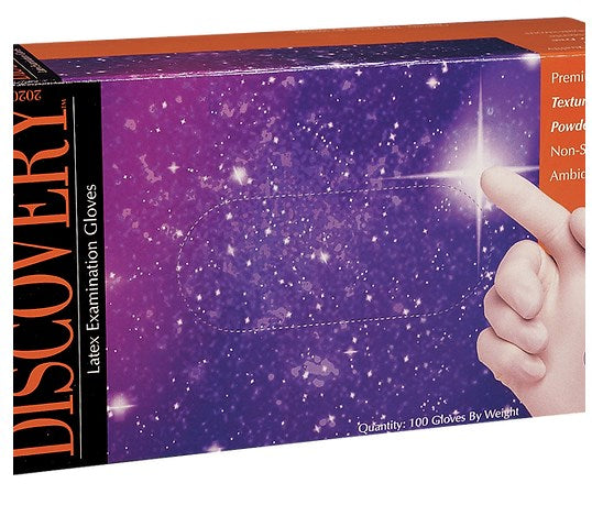 Discovery Latex Powder Free Textured Exam Gloves DIS 26225-LTX-PF