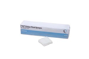 Quala | Cotton Filled Sponges, 2" x 2", Non-Sterile, 200/pkg, 25 pkg (5000)/cs | ENCCA