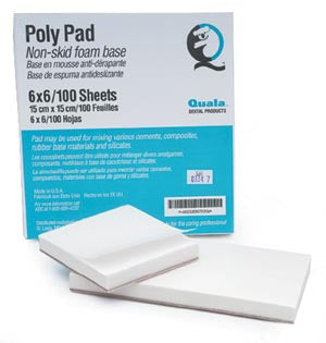 Quala | Mixing Pads, 6" x 6" Poly, 100/pad, 6 pads/pk | 20307220