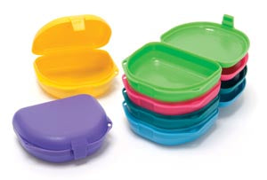 Quala | Retainer Box, 1" Deep, Assorted Colors (2 ea): Teal, Neon Purple, Neon Blue, Neon Green, 12/bg | Q9015