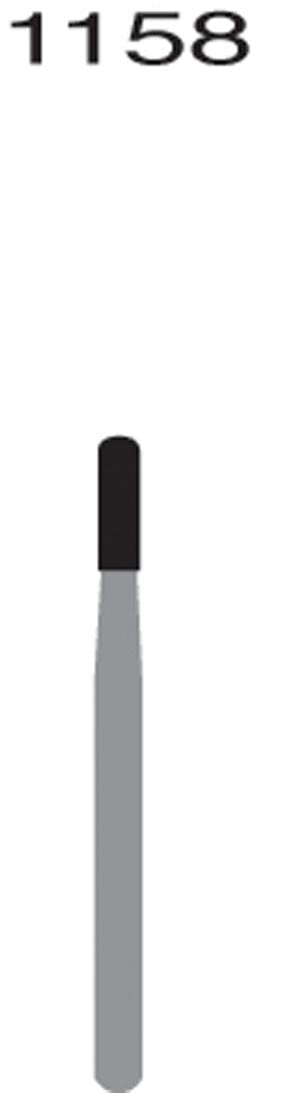 FG1158 Straight Round End Fissure, 10/pk Q2060008