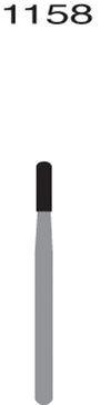 FG1158 Straight Round End Fissure, 50/pk
