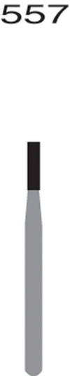 FG557 Straight Flat End X-Cut Fissure, 50/pk