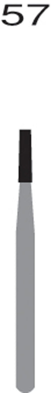 FG57 Straight Flat End Fissure, 50/pk