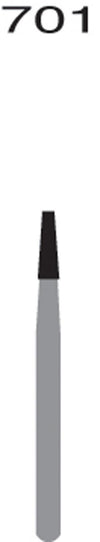 FG701 Taper Flat End X-Cut Fissure, 10/pk