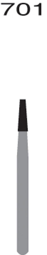 FG701 Taper Flat End X-Cut Fissure, 10/pk Q2060117