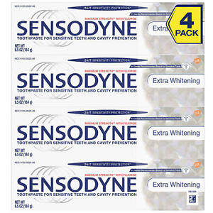 Sensodyne Extra Whitening Fluoride Toothpaste for Sensitive Teeth, 4 ct. 253599