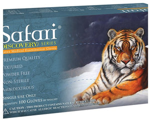 Safari Latex Powder Free Textured Exam Gloves SFR 86227-LTX-PF
