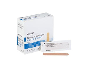 McKesson Adhesive Strip Plastic Rectangle Tan Sterile 16-4823