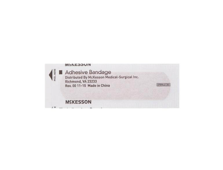 McKesson Adhesive Strip Plastic Rectangle Tan Sterile 16-4823