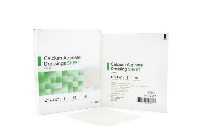 McKesson | Alginate Dressing 4 X 4-3/4 Inch Rectangle Calcium Alginate Sterile | 3562-BX10