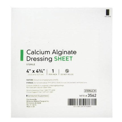 Alginate Dressing 4 X 4-3/4 Inch Rectangle Calcium Alginate Sterile | 3562 | | Calcium Alginate Dressing, dressing, Sterile | McKesson | SurgiMac