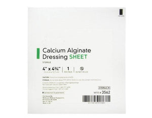 Alginate Dressing 4 X 4-3/4 Inch Rectangle Calcium Alginate Sterile 3562-BX10
