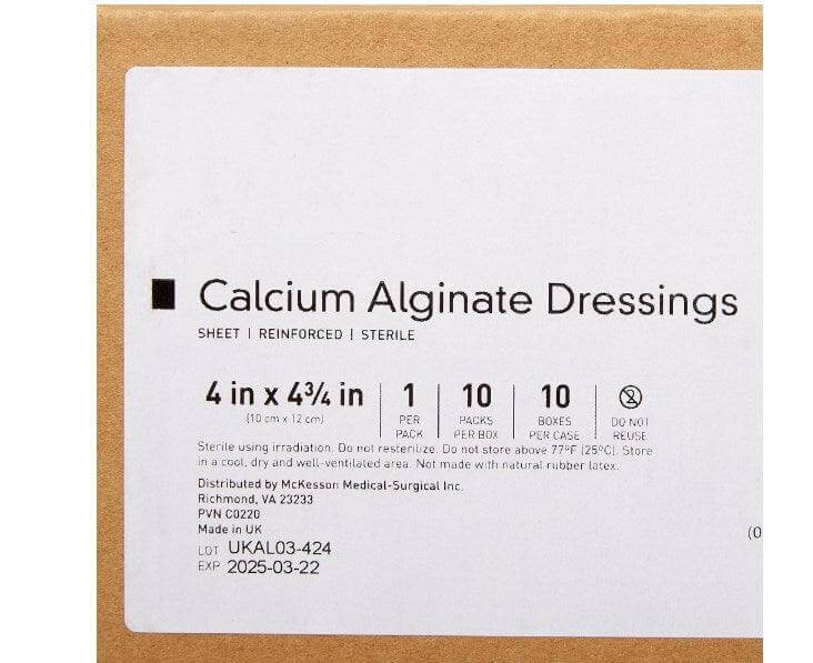 Alginate Dressing 4 X 4-3/4 Inch Rectangle Calcium Alginate Sterile 3562-BX10