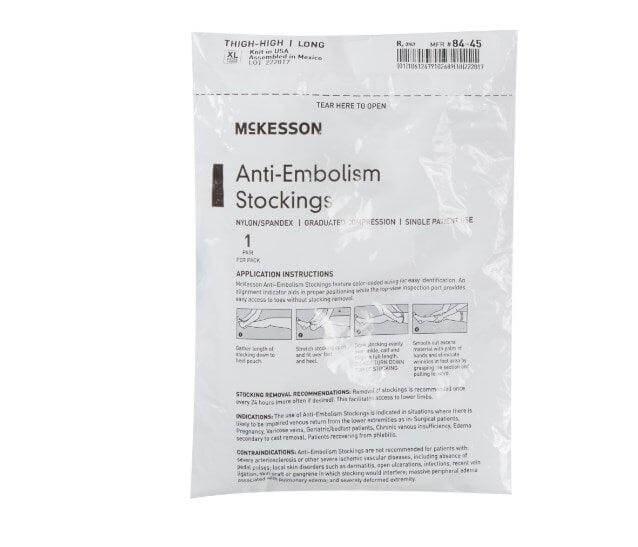 Anti-embolism Stocking Thigh High Inspection Toe McKesson 84-22-12