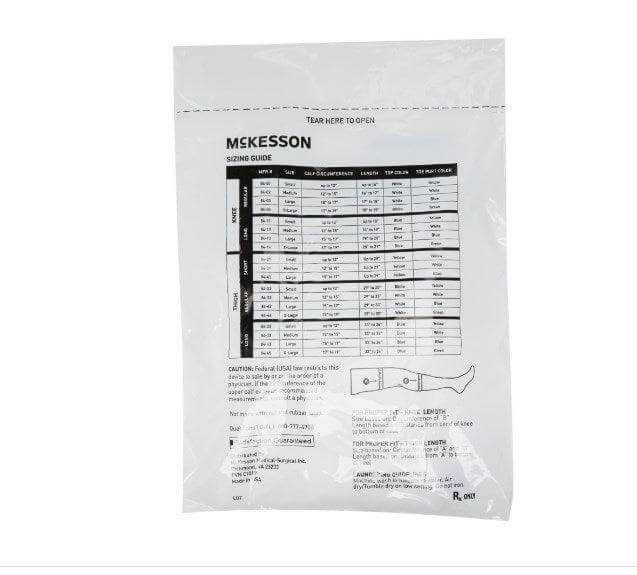 Anti-embolism Stocking Thigh High Inspection Toe McKesson 84-22-12