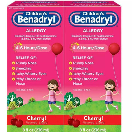Benadryl Children's Allergy Relief Liquid, 2 pk./8 oz. | J & J Sales | SurgiMac