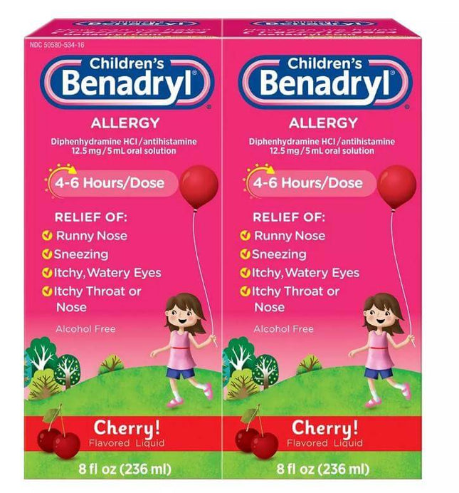 J & J Sales | Benadryl Children's Allergy Relief Liquid, 2 pk./8 oz. | 21438