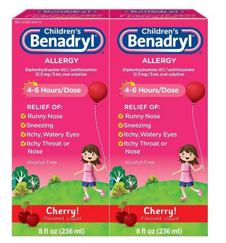 Benadryl Children's Allergy Relief Liquid, 2 pk./8 oz. 21438