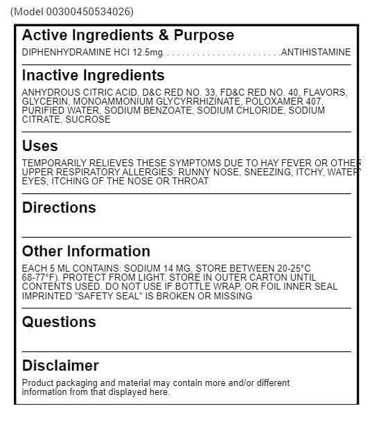 Benadryl Children's Allergy Relief Liquid, 2 pk./8 oz. 21438