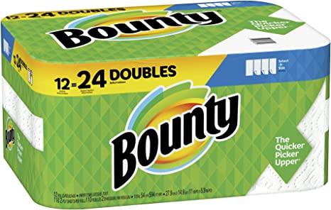 Bounty Select-A-Size® Double 2-Ply Paper Towels, 98 Sheets Per Roll, Pack Of 12 Roll 14111703
