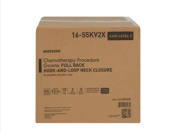 Chemotherapy Procedure Gown NonSterile AAMI Level 2 / ASTM D6978 Disposable 16-54KVM-1