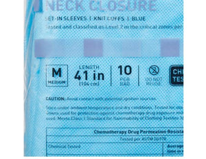 Chemotherapy Procedure Gown NonSterile AAMI Level 2 / ASTM D6978 Disposable 16-54KVM-1