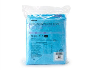Chemotherapy Procedure Gown NonSterile AAMI Level 2 / ASTM D6978 Disposable 16-54KVM-1