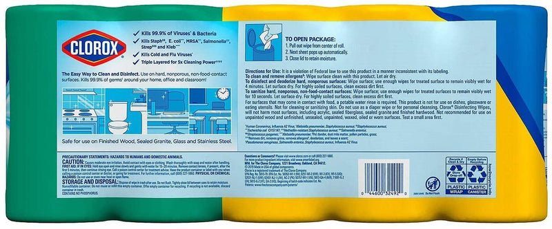 Clorox Disinfecting Wipes Variety Pack - 5X Cleaning Power, Kills 99.9% of Bacteria - 5 Pack, 425 Count Total CLO-01628