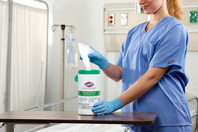 Clorox Healthcare Hydrogen Peroxide for Cleaning Disinfectant Wipes, 95 Count Canister 30824