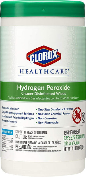 Clorox Healthcare Hydrogen Peroxide for Cleaning Disinfectant Wipes, 95 Count Canister 30824