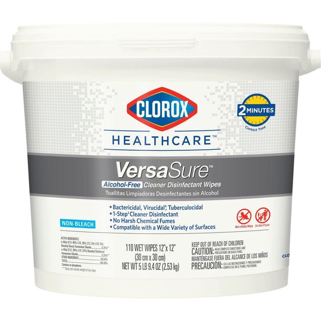 Clorox | Clorox Healthcare VersaSure Surface Disinfectant Cleaner Premoistened Quaternary Based Manual Pull Wipe 110 | 31759