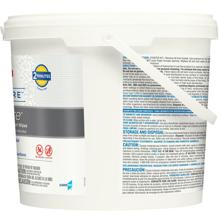 Clorox Healthcare VersaSure Surface Disinfectant Cleaner Premoistened Quaternary Based Manual Pull Wipe 110