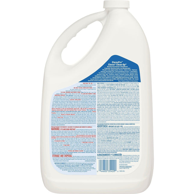 Clorox | CloroxPro Clorox Clean-Up with Bleach Surface Disinfectant Cleaner Refill Manual Pour Liquid 1 gal. Jug | 35420