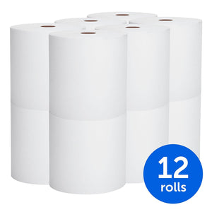 Kimberly-Clark 01040 Scott Hard Roll Paper Towel, 1 Ply, 8" Width x 800' Length, 1.5" Core Size, White (Case of 12) 01040